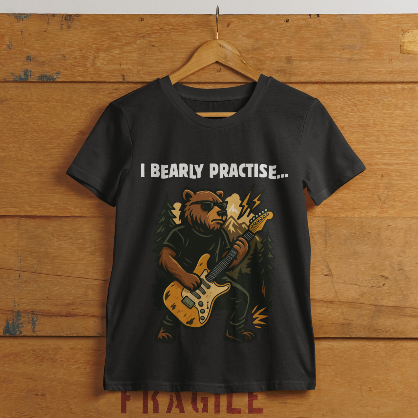 I Bearly Practise Guitar T Shirt