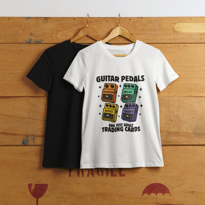 "Guitar Pedals Are Just Adult Trading Cards" Unisex Guitar T-Shirt