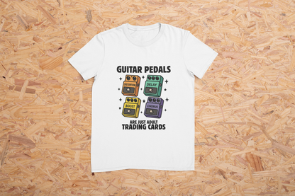 "Guitar Pedals Are Just Adult Trading Cards" Unisex Guitar T-Shirt