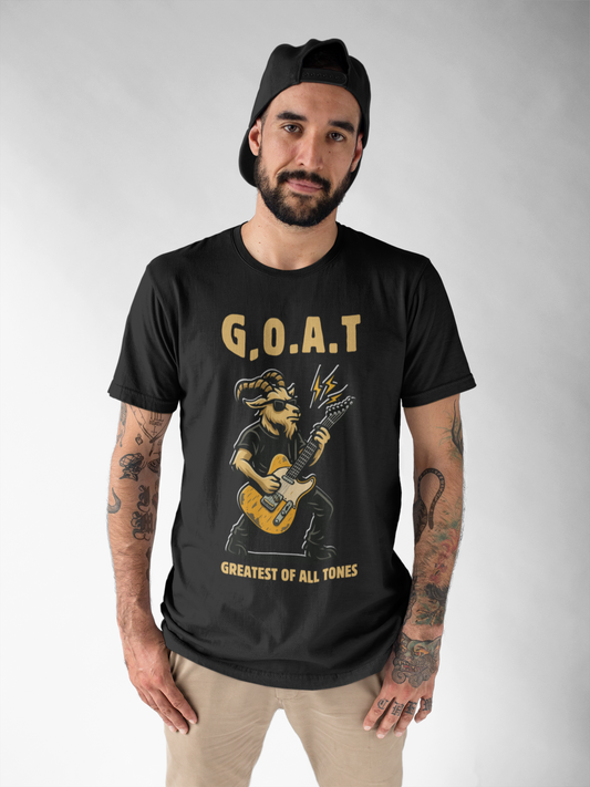 "G.O.A.T – Greatest Of All Tones" Unisex Guitar T-Shirt